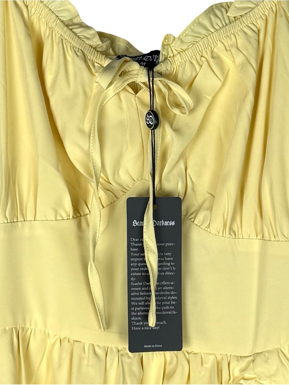 Scarlet Darkness Renaissance Maxi Yellow Dress Corset Dress Size M NWT - Picture 6 of 11